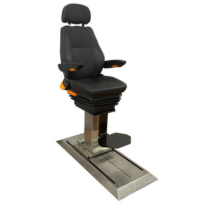 Baja tahan karat Long Slide Rail Marinir Patrol Speed Boat Kursi statis Dengan Pedal Plate