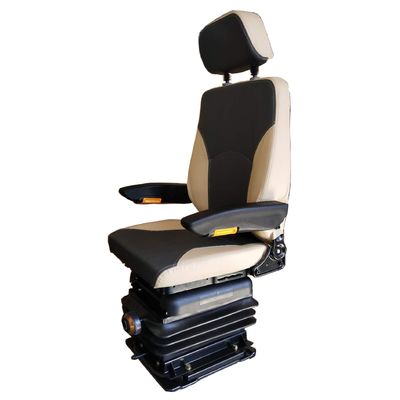 Offwhite Hitam Mechanical Suspension Seat M801 High Back Adjustable Driver Seat