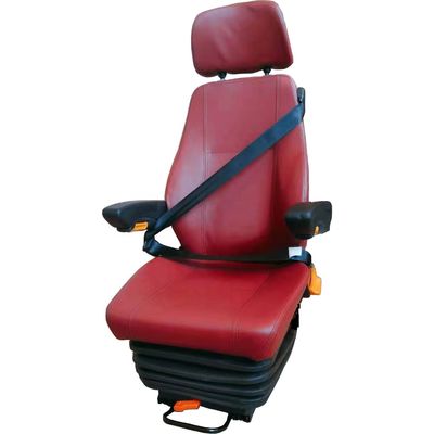 Red Universal Air Suspension Tractor Seat Peralatan Berat Kursi pengganti