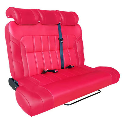 Red Campervan Folding Bed Seat Disesuaikan Folding Van Seat Dengan Seatbelt